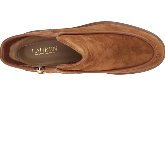 Chic Ralph Lauren Brown Suede Ankle Boots - Picture 3 of 6